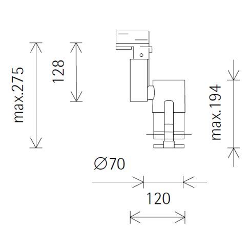 71213.000 OPTEC weiß LED-Konturenstrahler für ERCO-3-Ph.-System