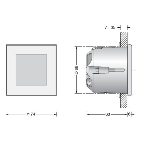 50285.6K3 - ACCENTA LED-Wandeinbauleuchte, kupfer