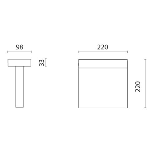 MINILOOK 220 two-side weiß LED-Pollerleuchte